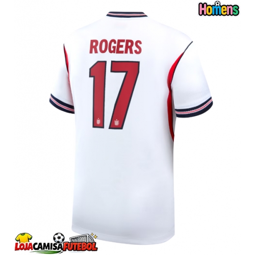 Camisa de Futebol Inglaterra Morgan Rogers #17 Equipamento Principal Mundo 2026 Manga Curta